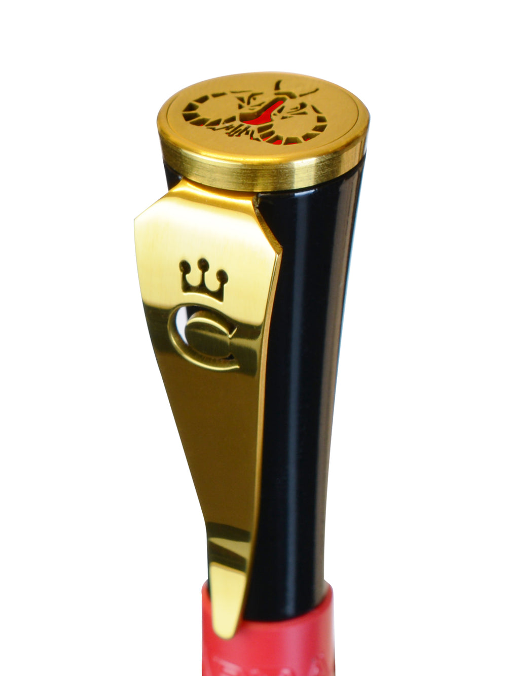 Grand Conqueror Ebony Black and Gold with Scarlet Ring